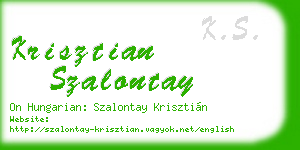 krisztian szalontay business card
